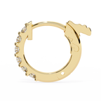 Round Cut Lab Diamond Hoop Earrings