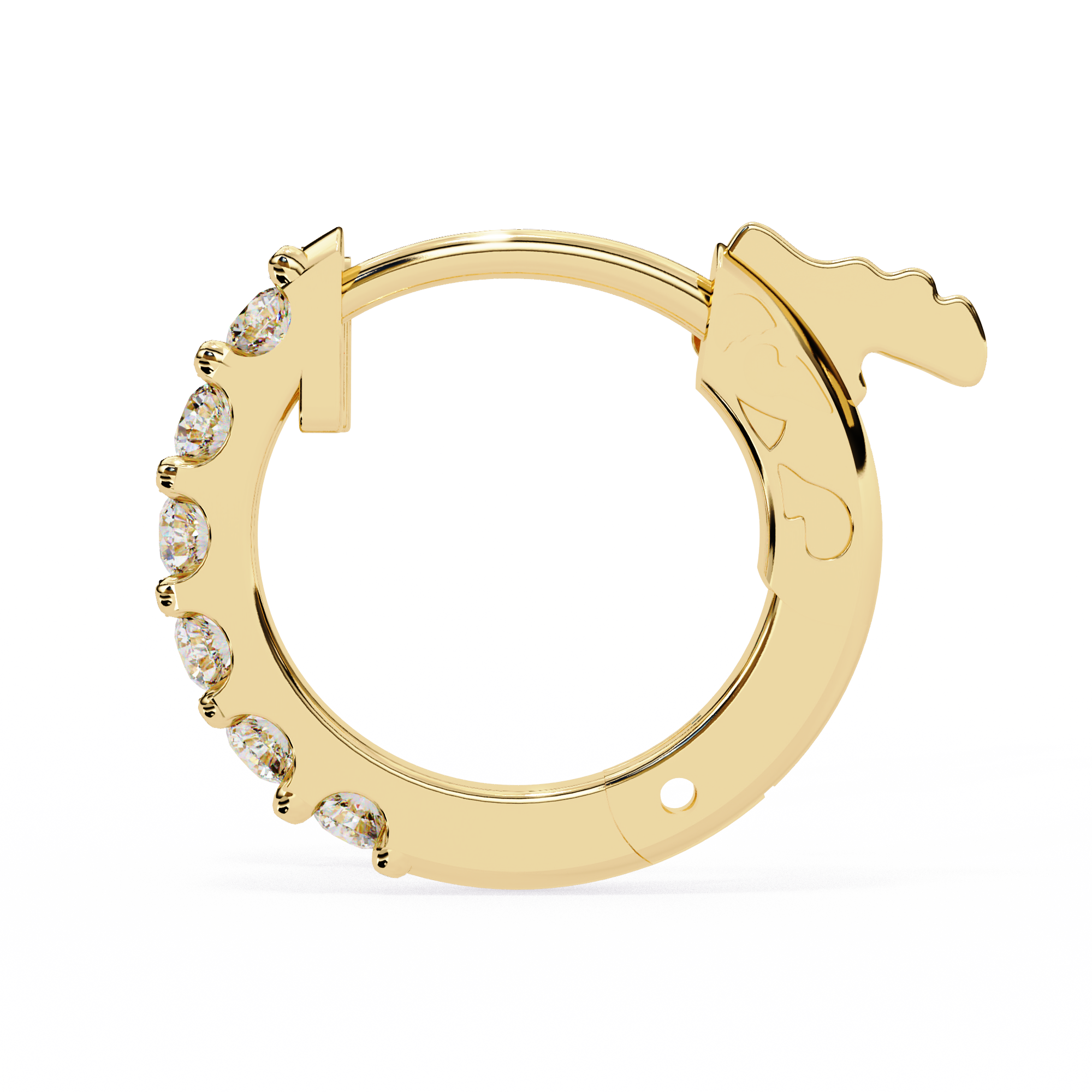 Round Cut Lab Diamond Hoop Earrings