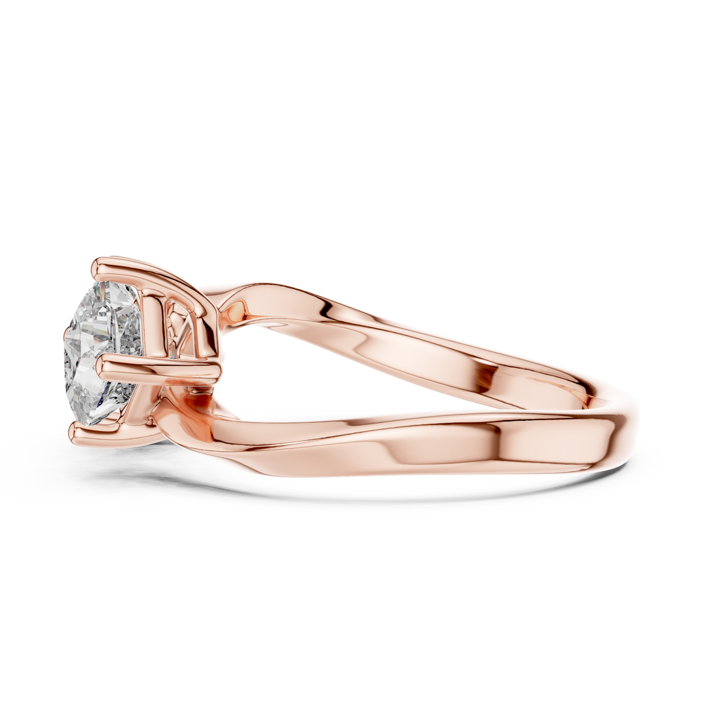 Modern Princess Cut Two Stone Engagement Ring