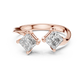 Modern Princess Cut Two Stone Engagement Ring