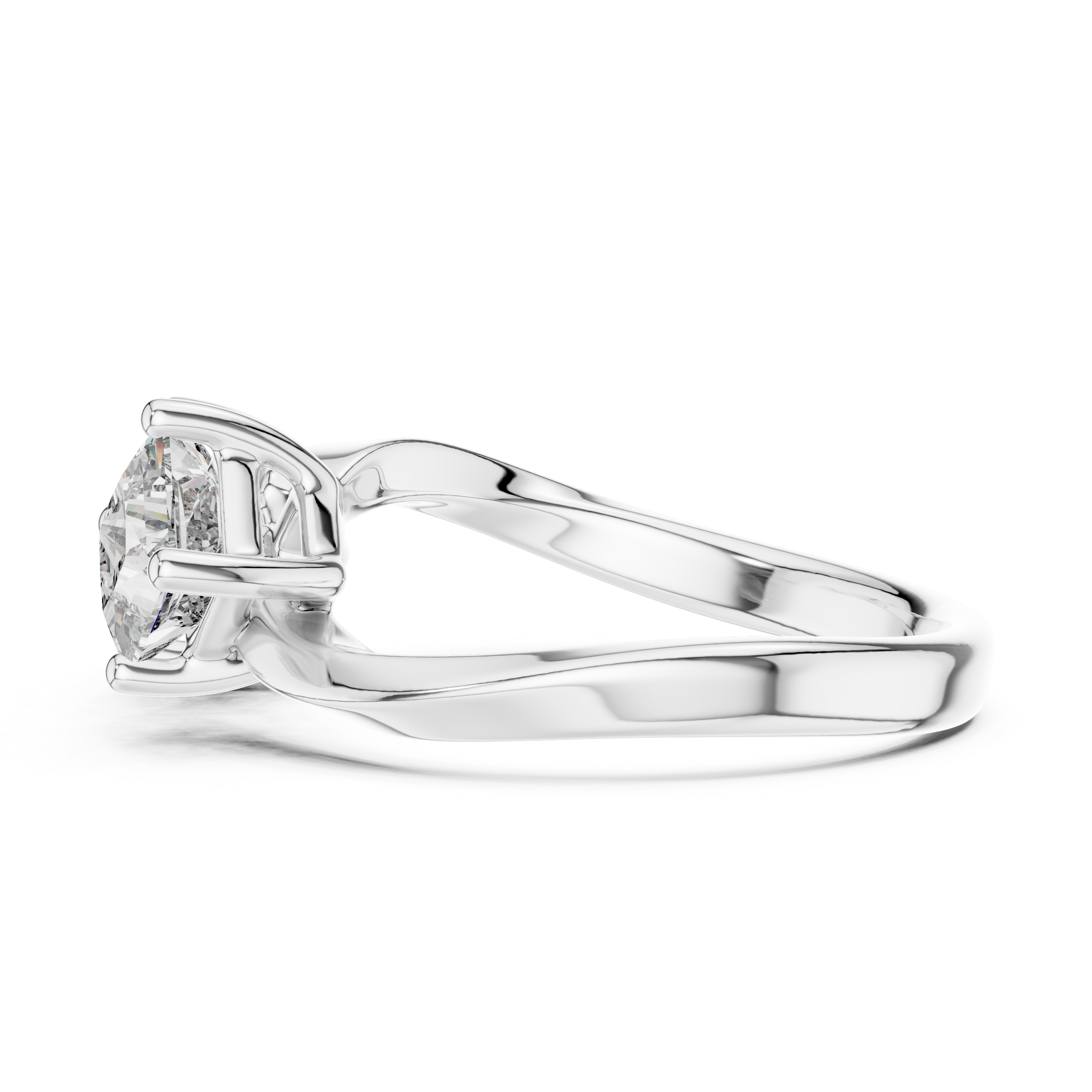 Modern Princess Cut Two Stone Engagement Ring