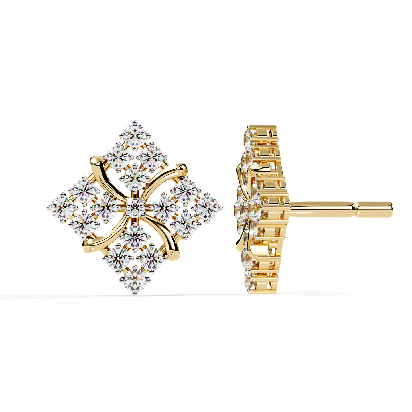 Round Cut Lab Diamond Stud Earrings