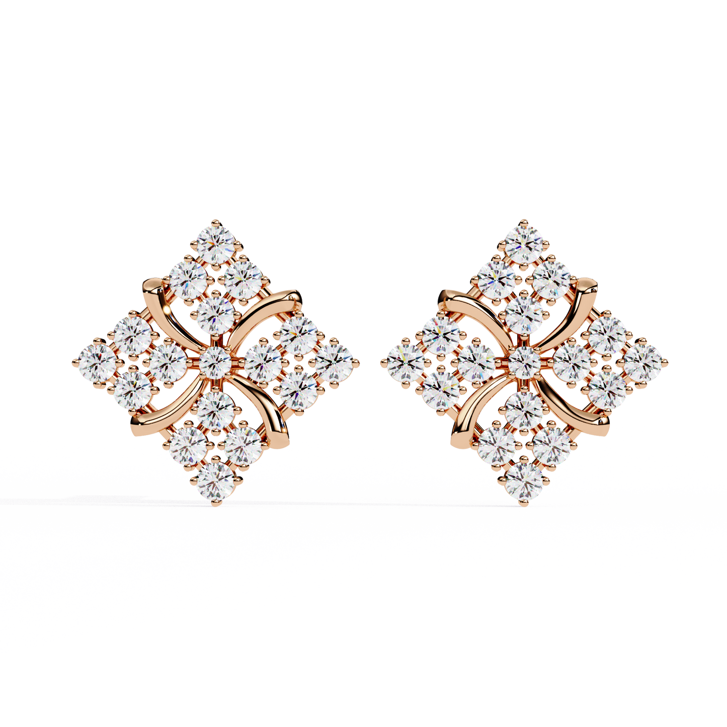 Round Cut Lab Diamond Stud Earrings