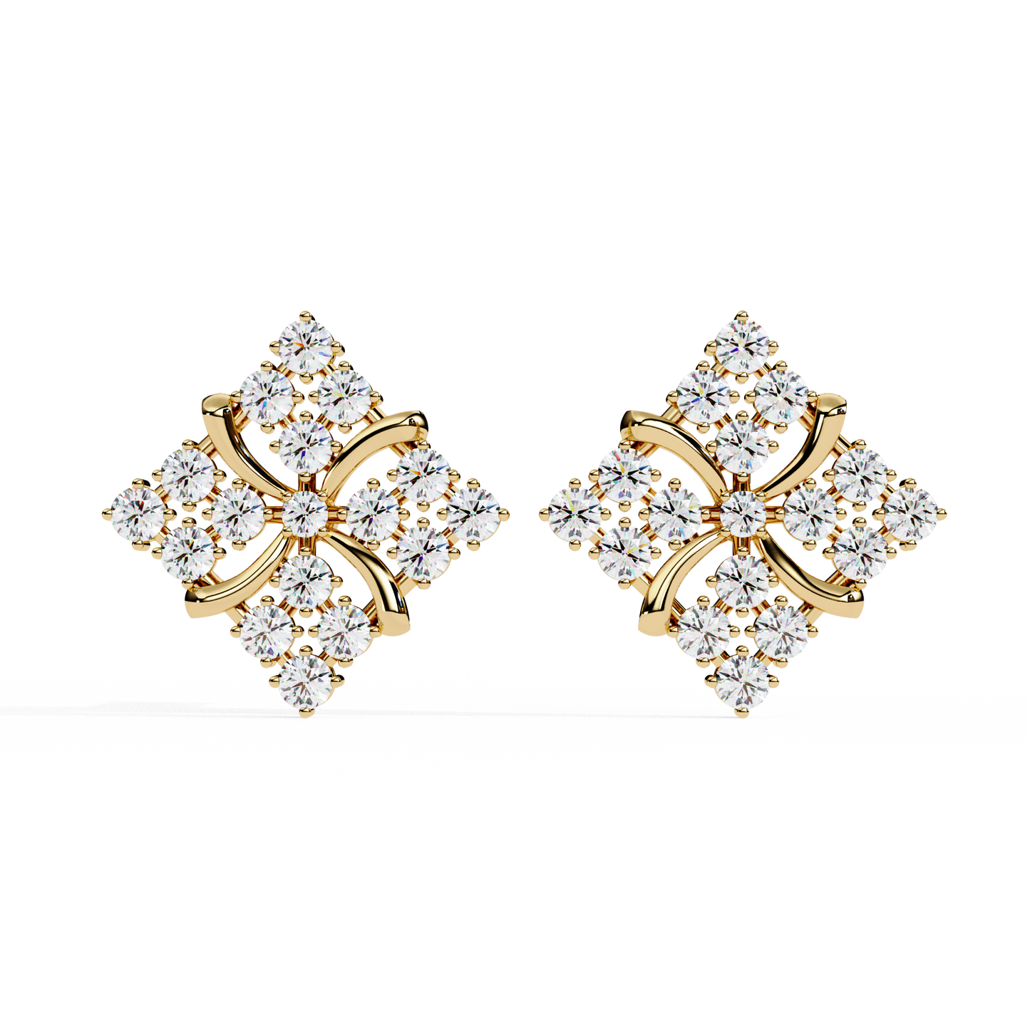 Round Cut Lab Diamond Stud Earrings