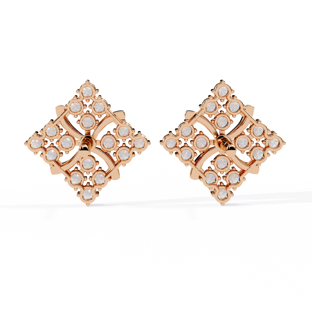 Round Cut Lab Diamond Stud Earrings