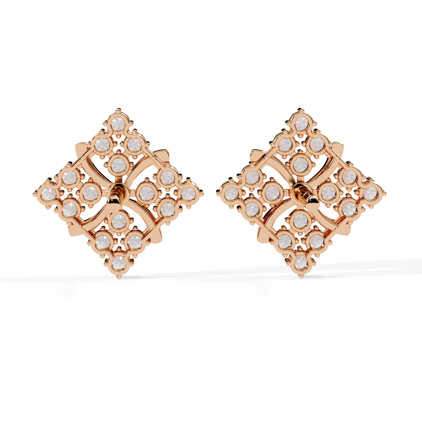 Round Cut Lab Diamond Stud Earrings