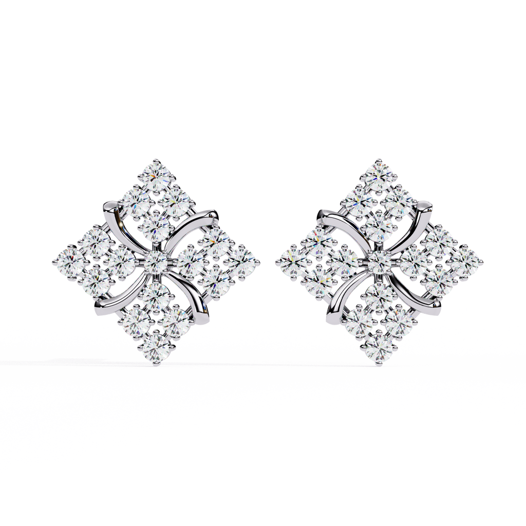 Round Cut Lab Diamond Stud Earrings