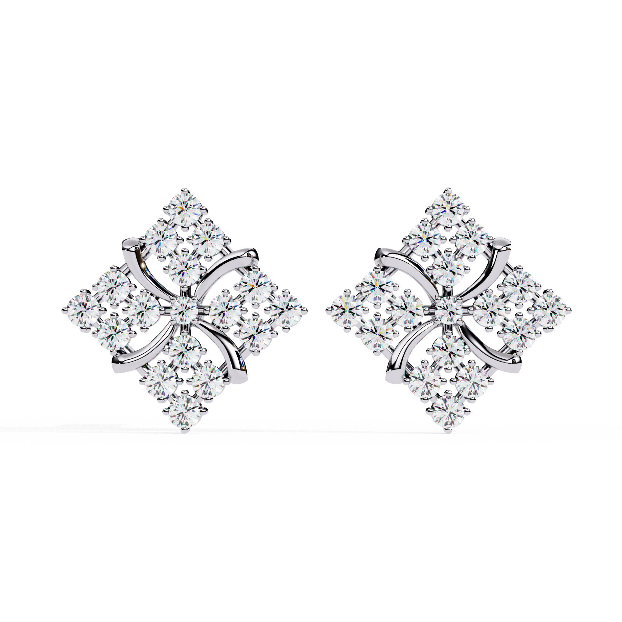 Round Cut Lab Diamond Stud Earrings