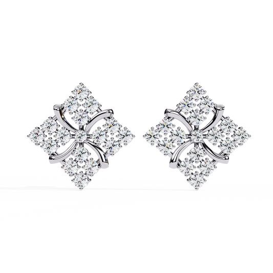 Round Cut Lab Diamond Stud Earrings