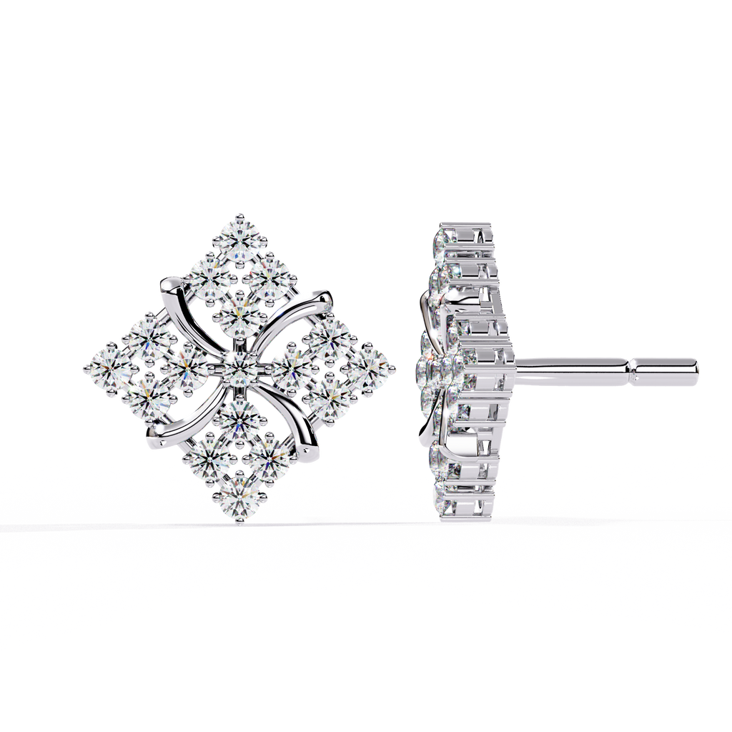 Round Cut Lab Diamond Stud Earrings