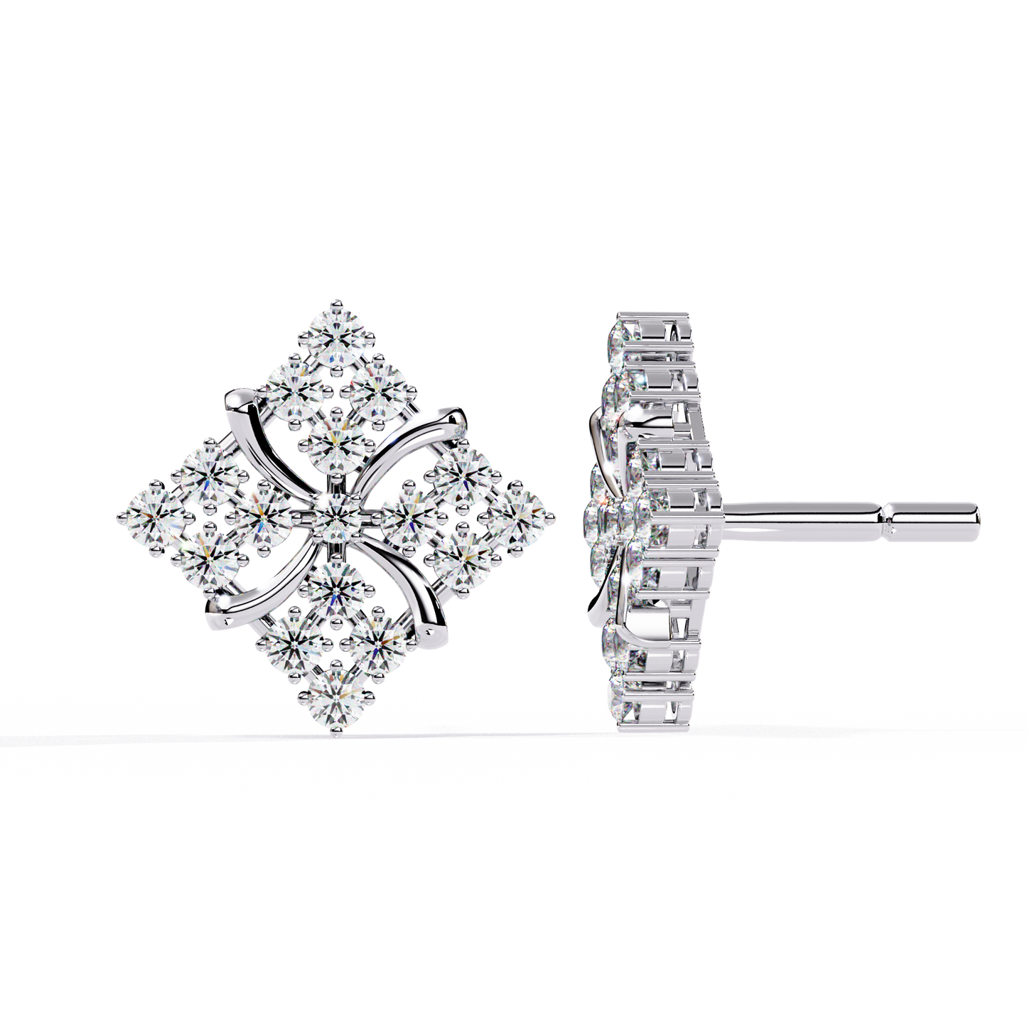 Round Cut Lab Diamond Stud Earrings