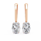 Oval Cut Lab grown Diamond Drop Earrings