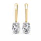 Oval Cut Lab grown Diamond Drop Earrings