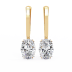 Oval Cut Lab grown Diamond Drop Earrings