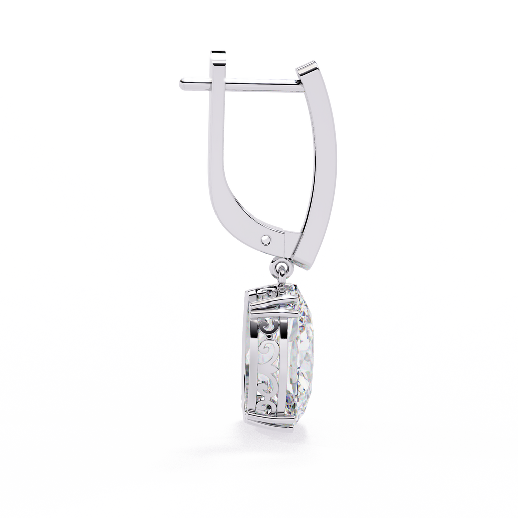 Oval Cut Lab grown Diamond Drop Earrings