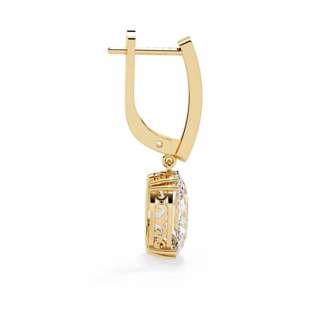 Oval Cut Lab grown Diamond Drop Earrings