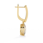 Oval Cut Lab grown Diamond Drop Earrings