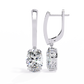 Oval Cut Lab grown Diamond Drop Earrings