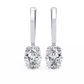 Oval Cut Lab grown Diamond Drop Earrings