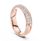 Classic Round Diamond Pave Set Wedding Band