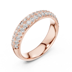 Classic Round Diamond Pave Set Wedding Band