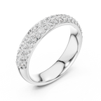 Classic Round Diamond Pave Set Wedding Band