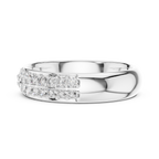 Classic Round Diamond Pave Set Wedding Band