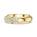 Classic Round Diamond Pave Set Wedding Band