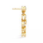 Round Cut Bezel Set Lab Diamond Earrings