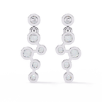 Round Cut Bezel Set Lab Diamond Earrings