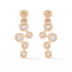 Round Cut Bezel Set Lab Diamond Earrings