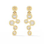 Round Cut Bezel Set Lab Diamond Earrings