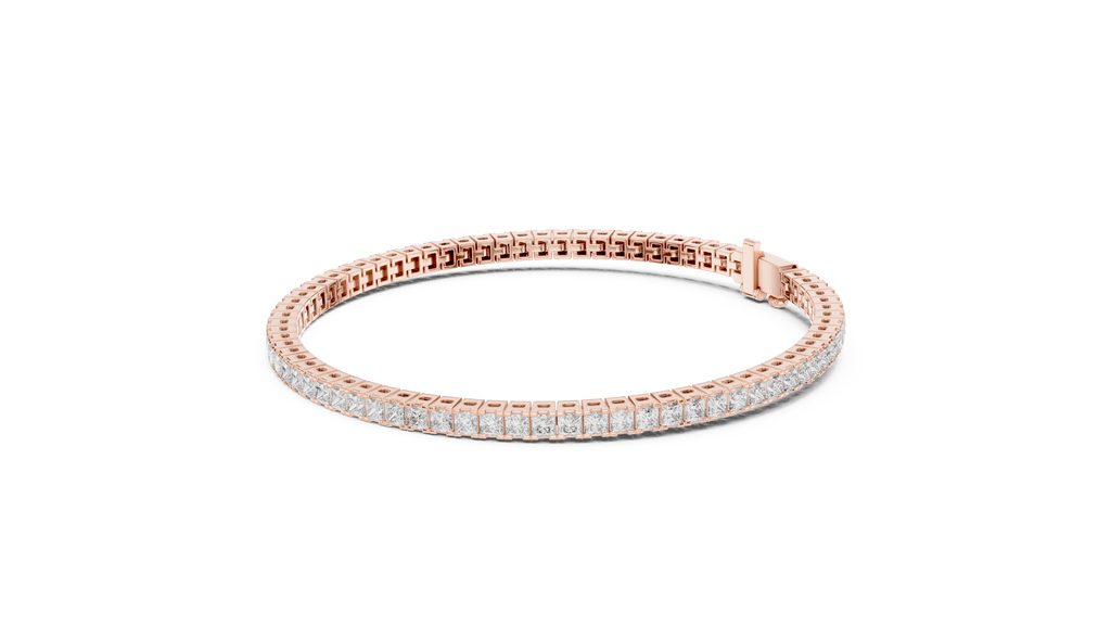 Princesss Shape Lab Diamond Tennis Bracelet