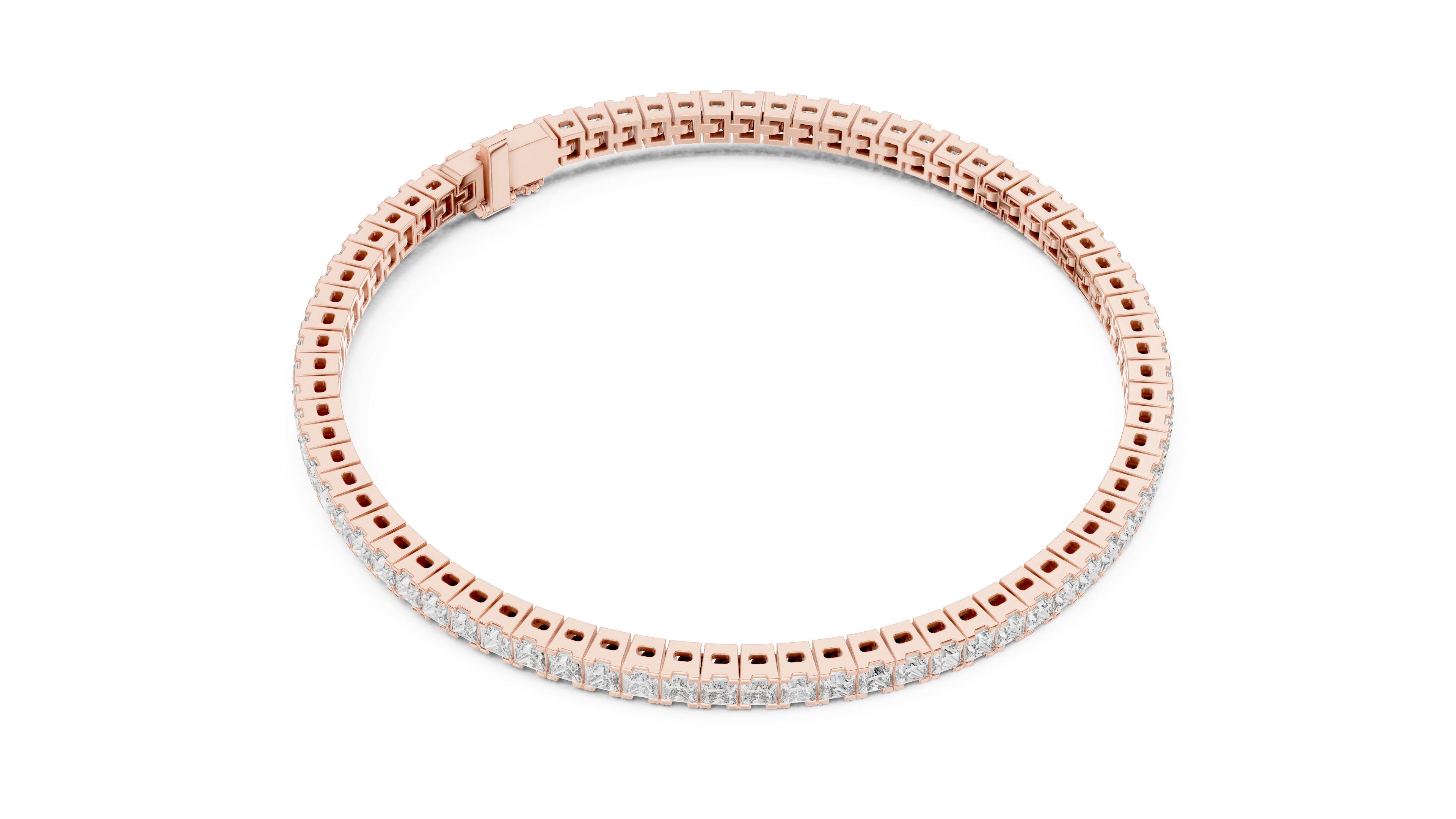 Princesss Shape Lab Diamond Tennis Bracelet
