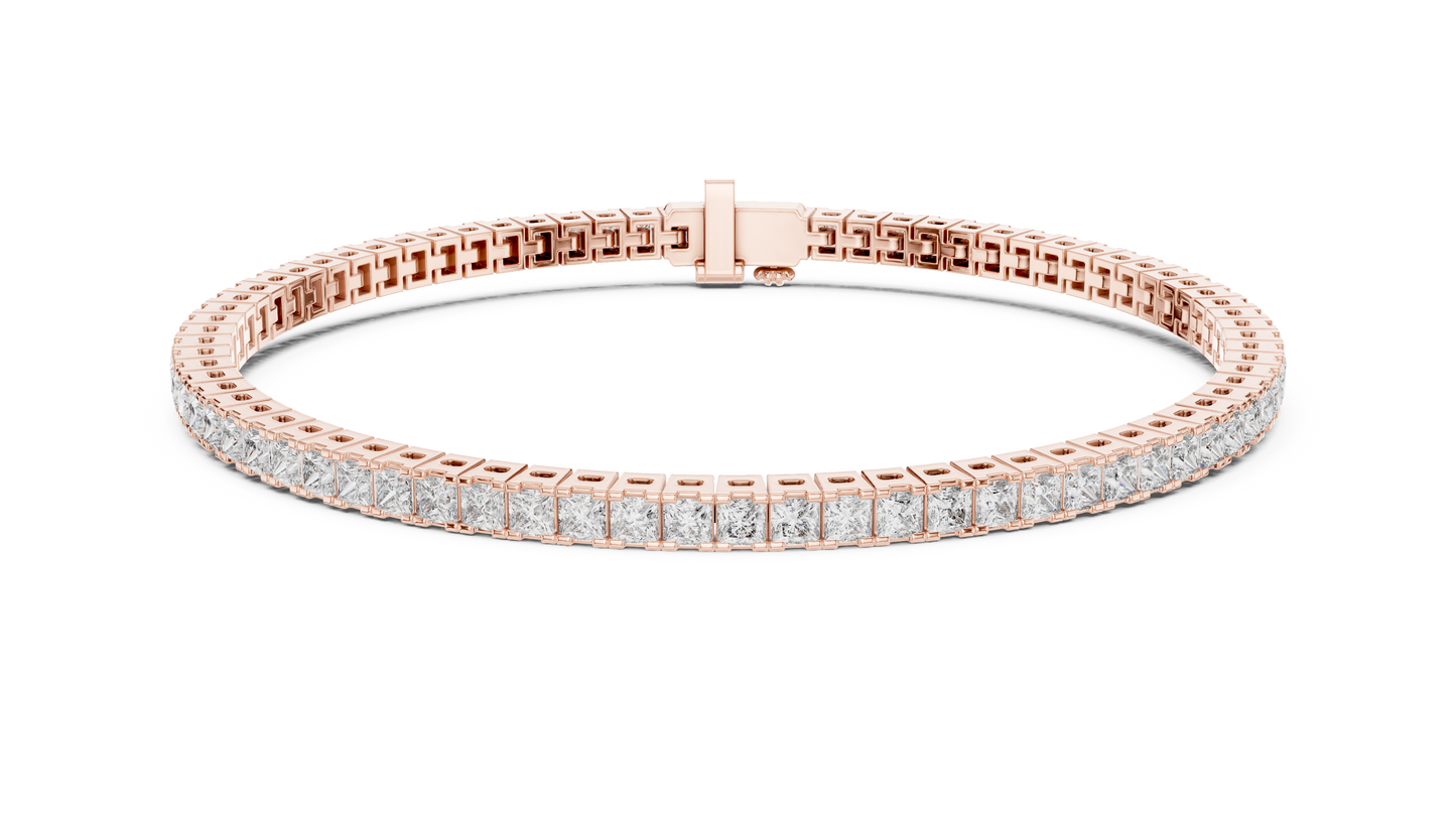 Princesss Shape Lab Diamond Tennis Bracelet