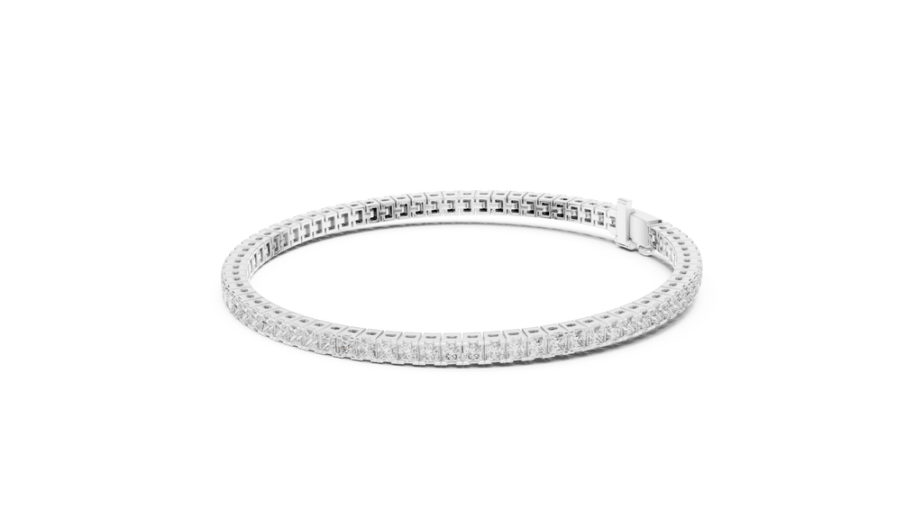 Princesss Shape Lab Diamond Tennis Bracelet