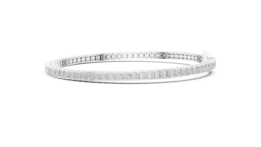 Princesss Shape Lab Diamond Tennis Bracelet