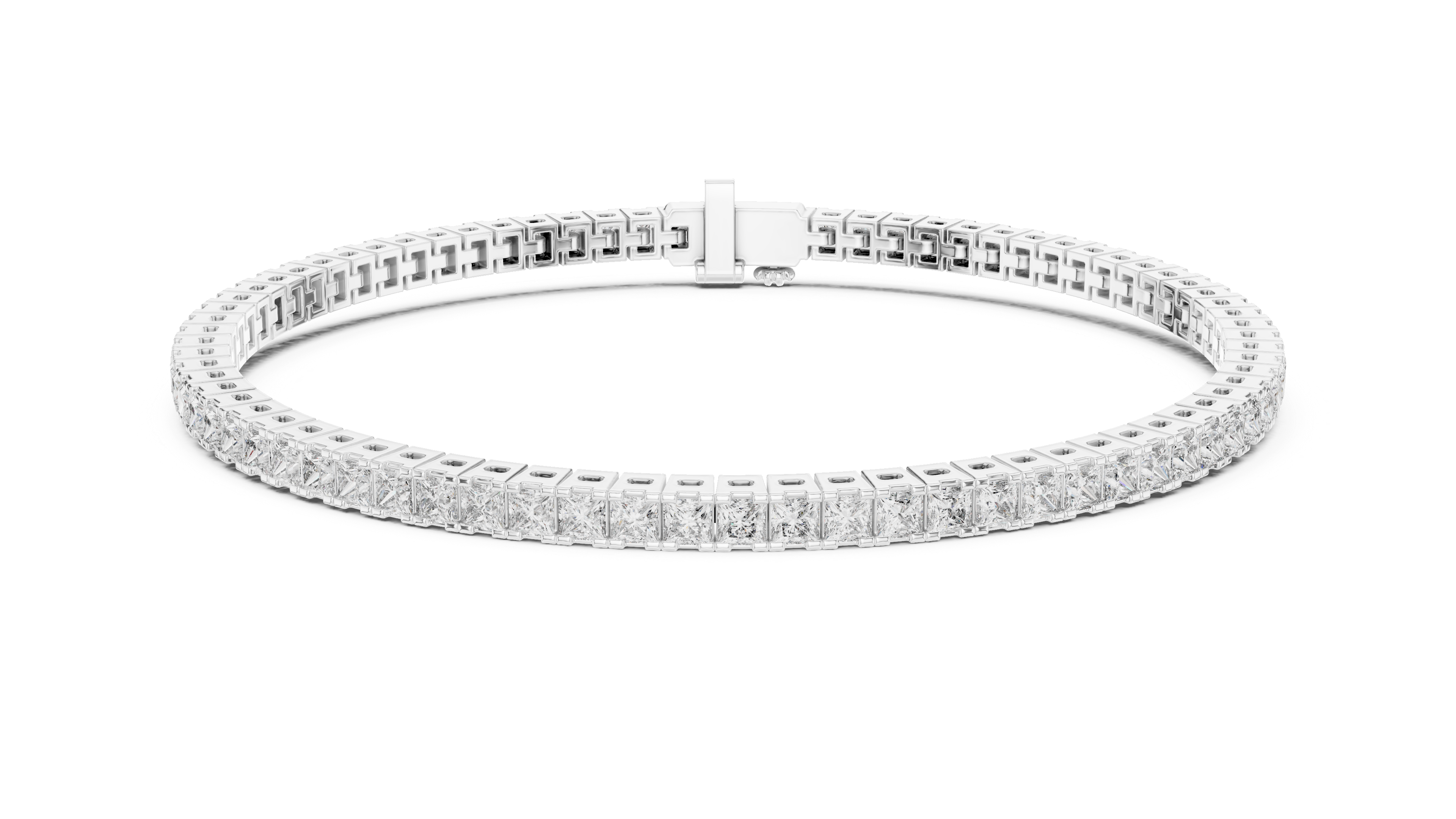 Princesss Shape Lab Diamond Tennis Bracelet