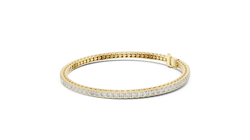 Princesss Shape Lab Diamond Tennis Bracelet