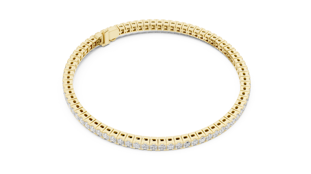 Princesss Shape Lab Diamond Tennis Bracelet