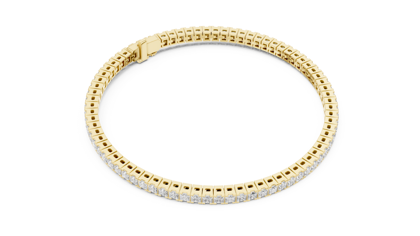 Princesss Shape Lab Diamond Tennis Bracelet