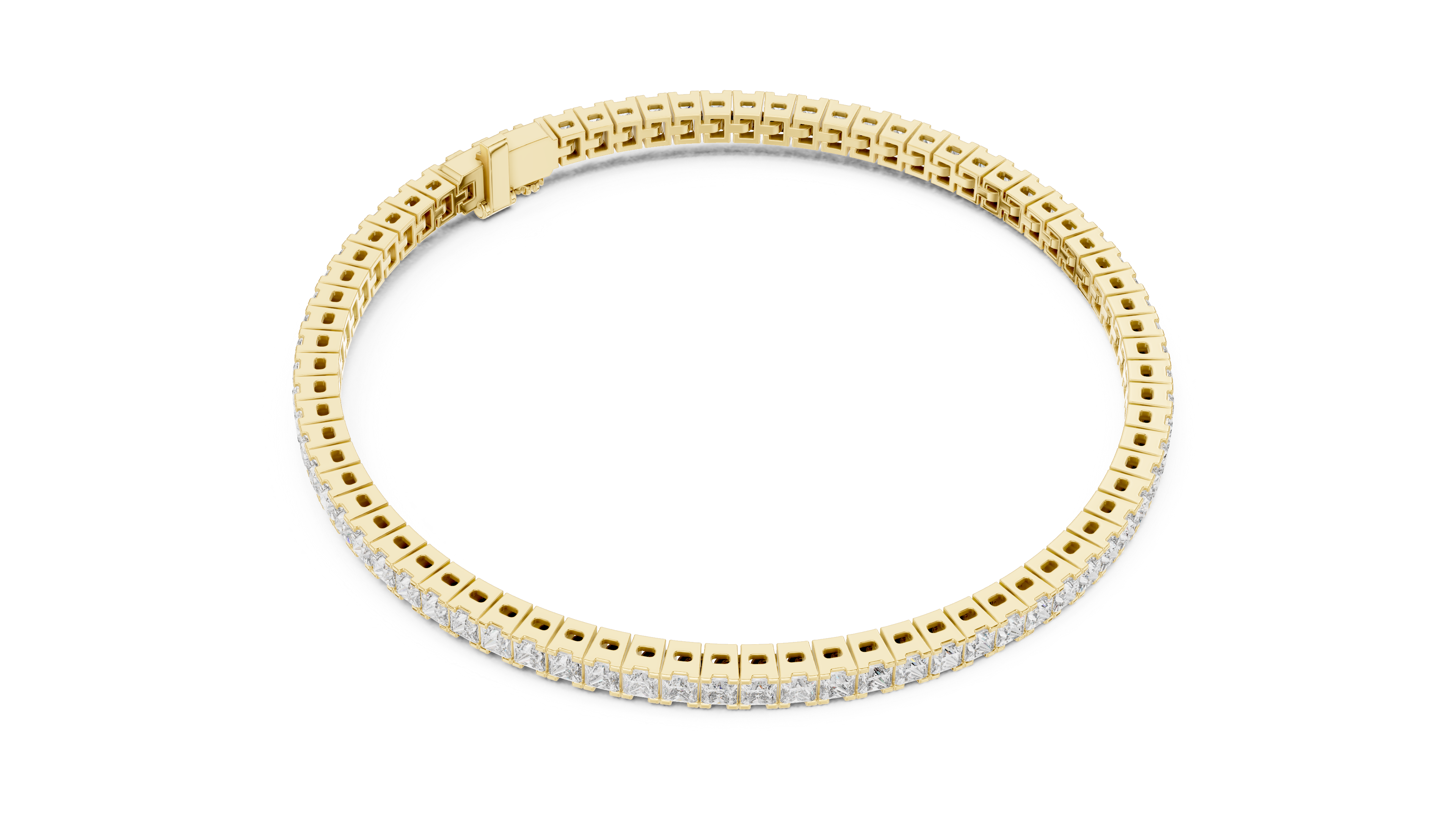Princesss Shape Lab Diamond Tennis Bracelet