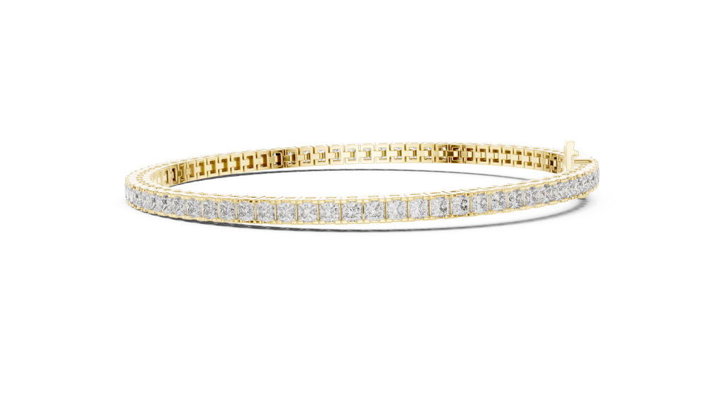 Princesss Shape Lab Diamond Tennis Bracelet