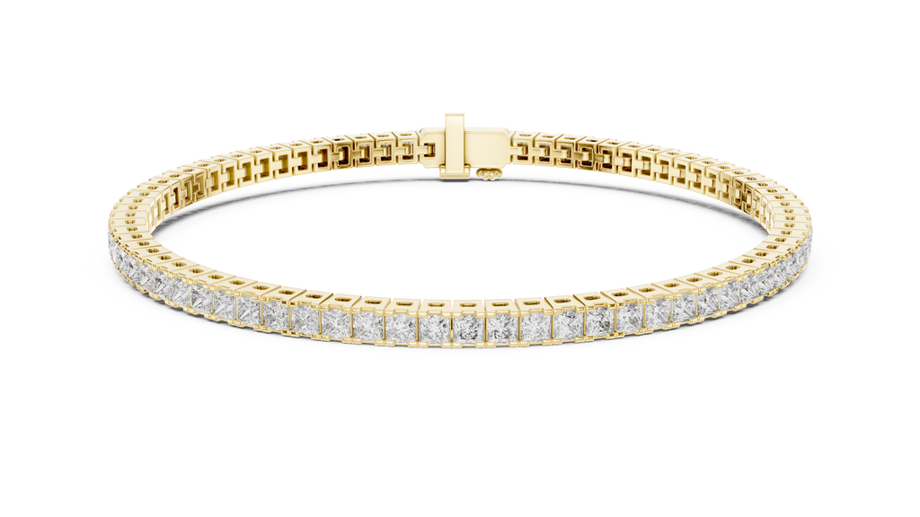 Princesss Shape Lab Diamond Tennis Bracelet