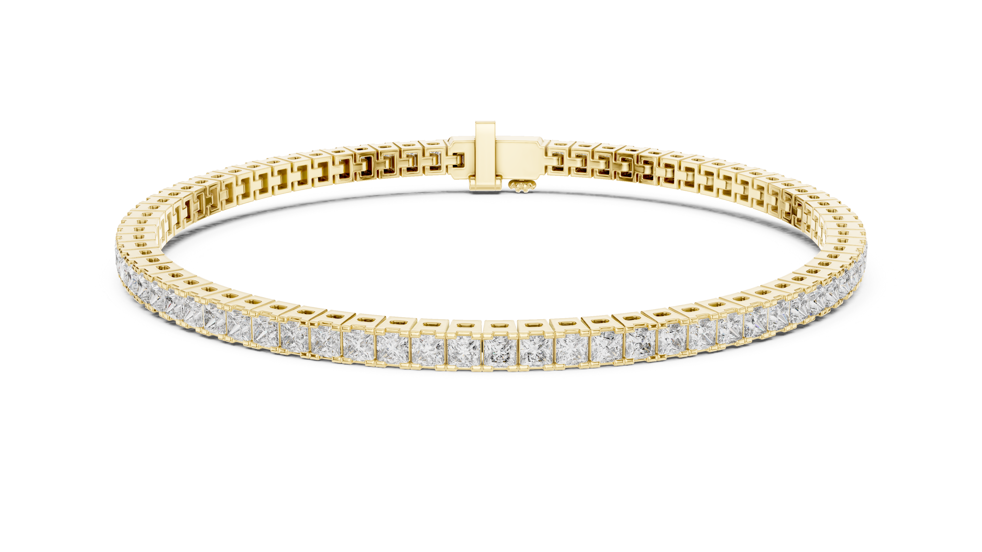 Princesss Shape Lab Diamond Tennis Bracelet