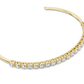 Modern Lab Diamond Round Cut Open Bangle