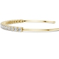 Modern Lab Diamond Round Cut Open Bangle