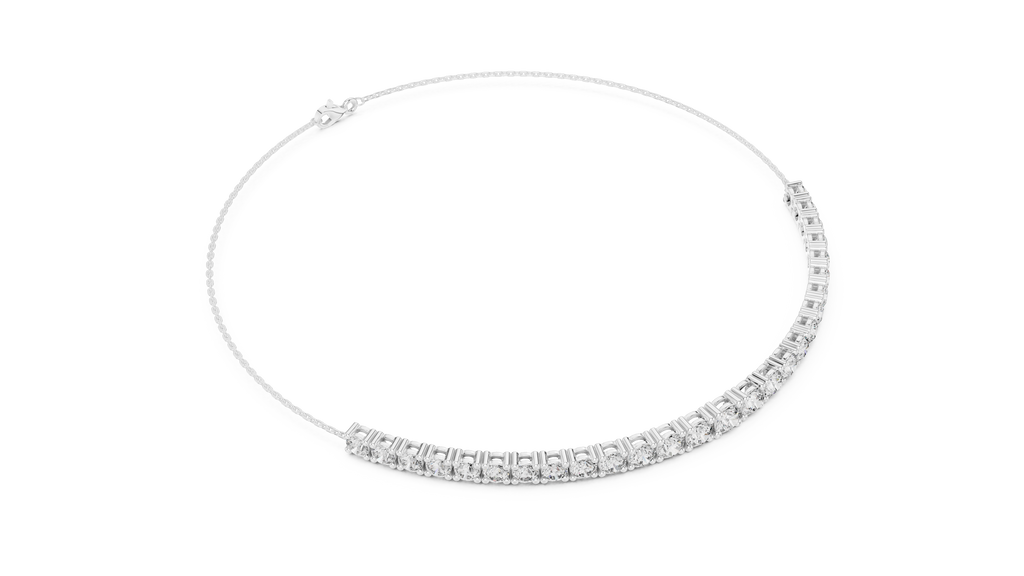 Multiple Round Cut Lab Diamond Chain Bracelet