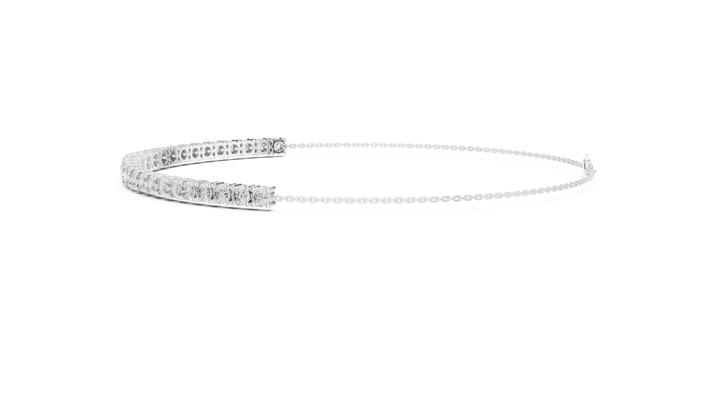 Multiple Round Cut Lab Diamond Chain Bracelet