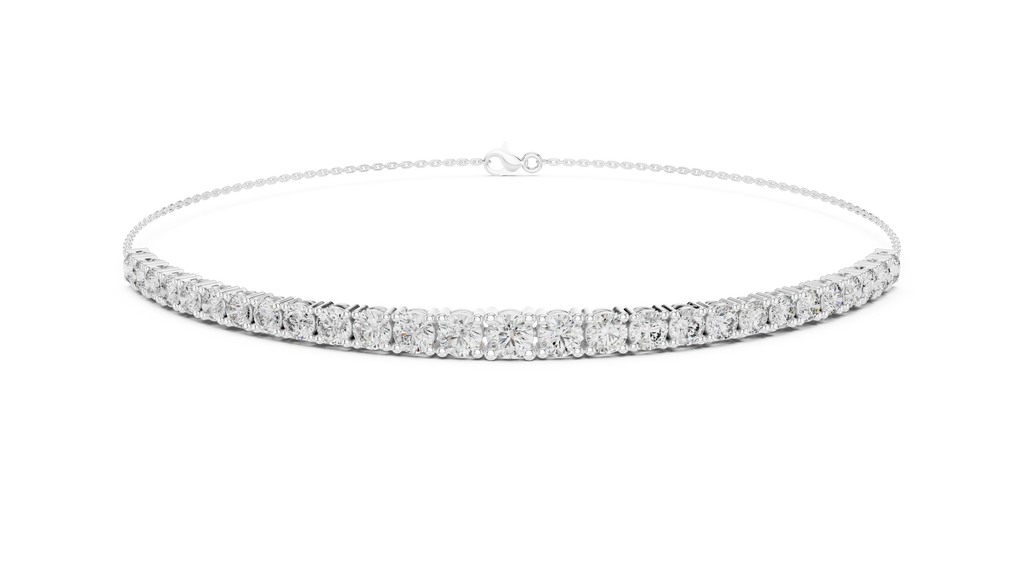 Multiple Round Cut Lab Diamond Chain Bracelet